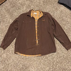 Brown Men's Carhartt Jacket with Plaid Lining